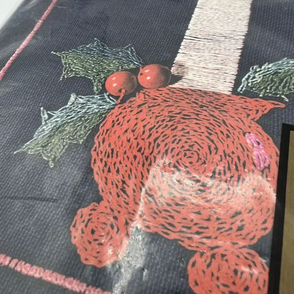 Set 16 Vtg Christmas Placemats Candles MCM Denmark Scandanavian Holly 16